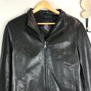 Women's genuine leather black jacket Size PM